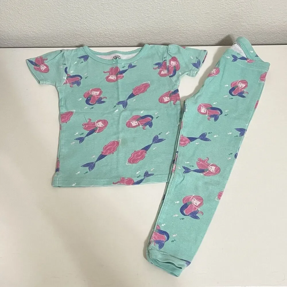 Carter's Gymboree Mermaid Pajamas Lot of 7 2-Pc Sets Fish Sealife Girls Size 3T